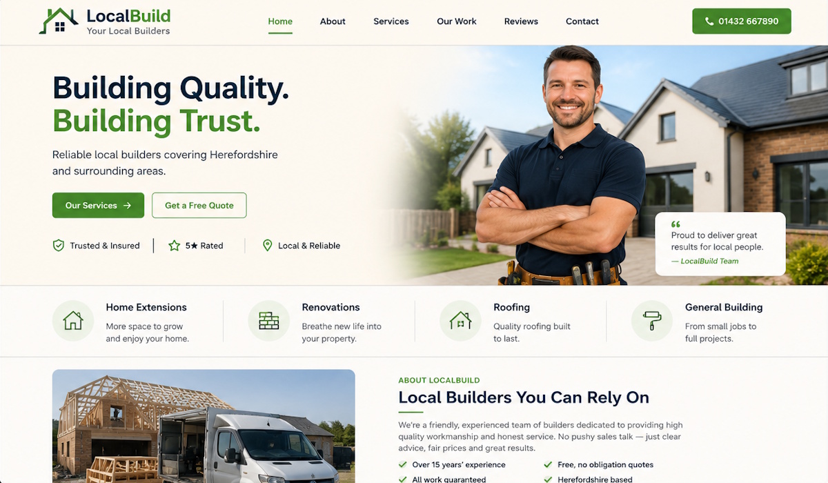 Local website design preview